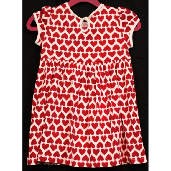 2008 Gymboree Valentine's Day Dress sz 18-24 Months NWT Red Heart Short Sleeve - Picture 3 of 5
